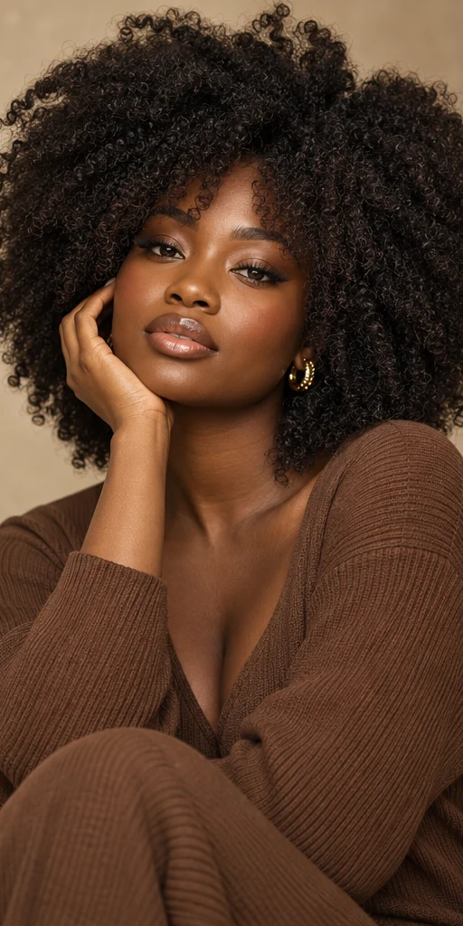 Illustrative natural afro inspiration